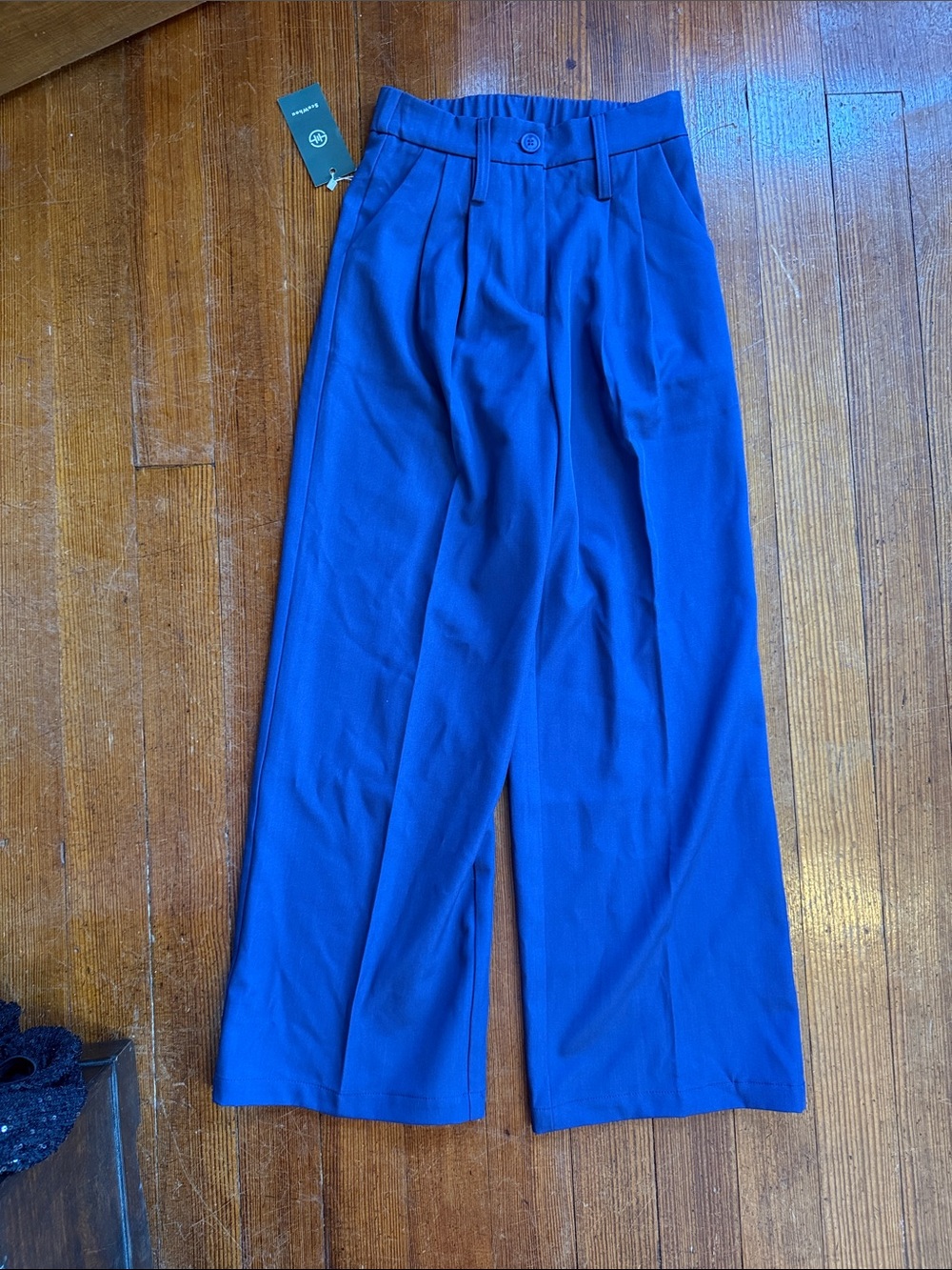 Women's Wide-Leg Dress Pants in Navy Blue